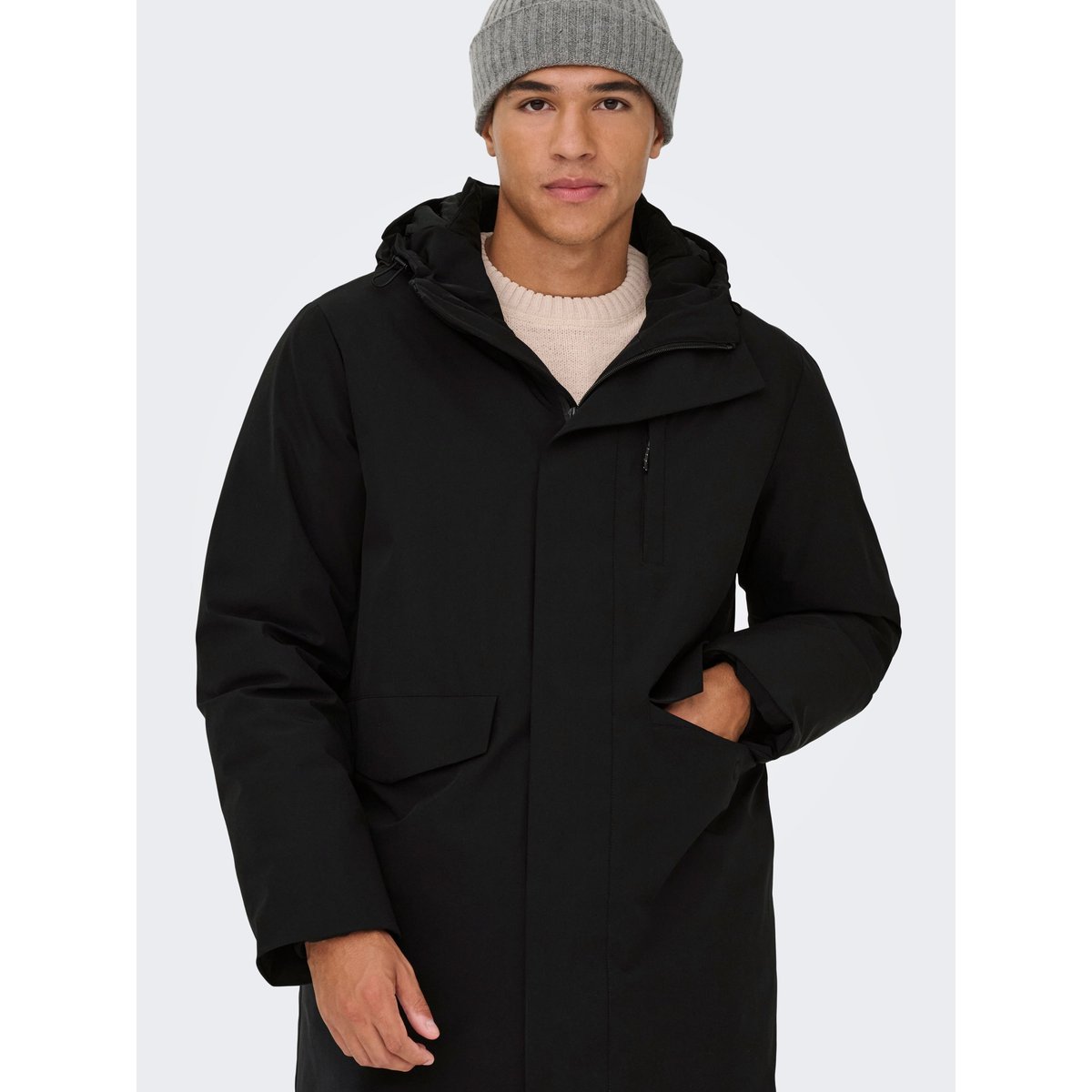Parka Longue noire - black, ONLY & SONS