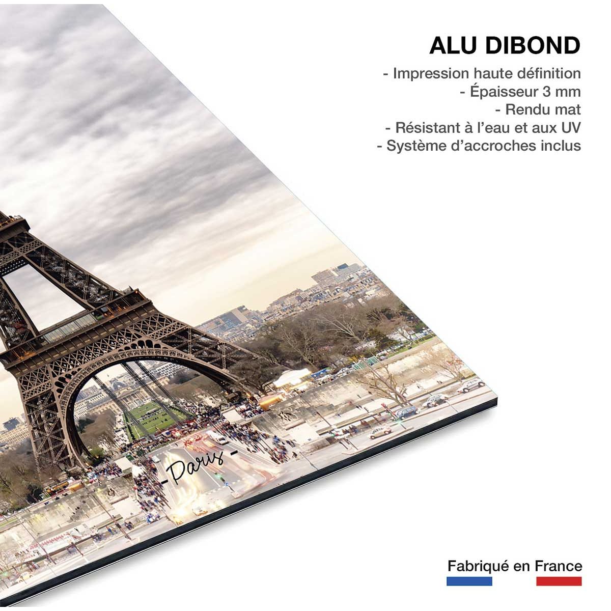 Tableau paris sublime tour eiffel tableau alu dibond, HEXOA