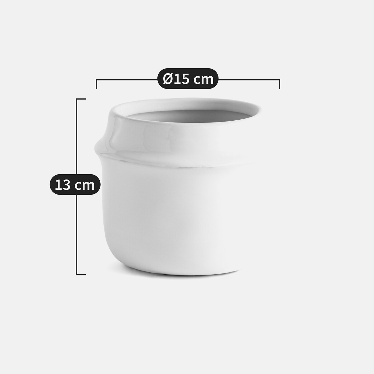 Cache-pot céramique Ø15 cm, Filipio acajou, LA REDOUTE INTERIEURS