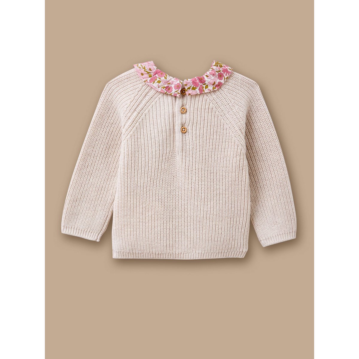 Pull col tissu Liberty liberty poppy and daisy, CYRILLUS