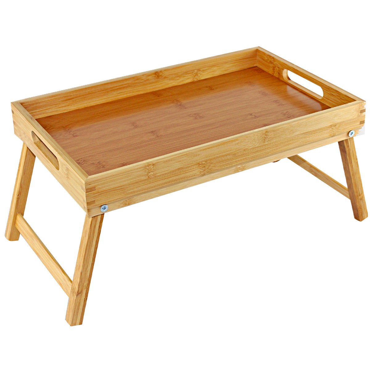 Plateau petit déjeuner au lit en bambou 44x27x22.5cm bois, WADIGA