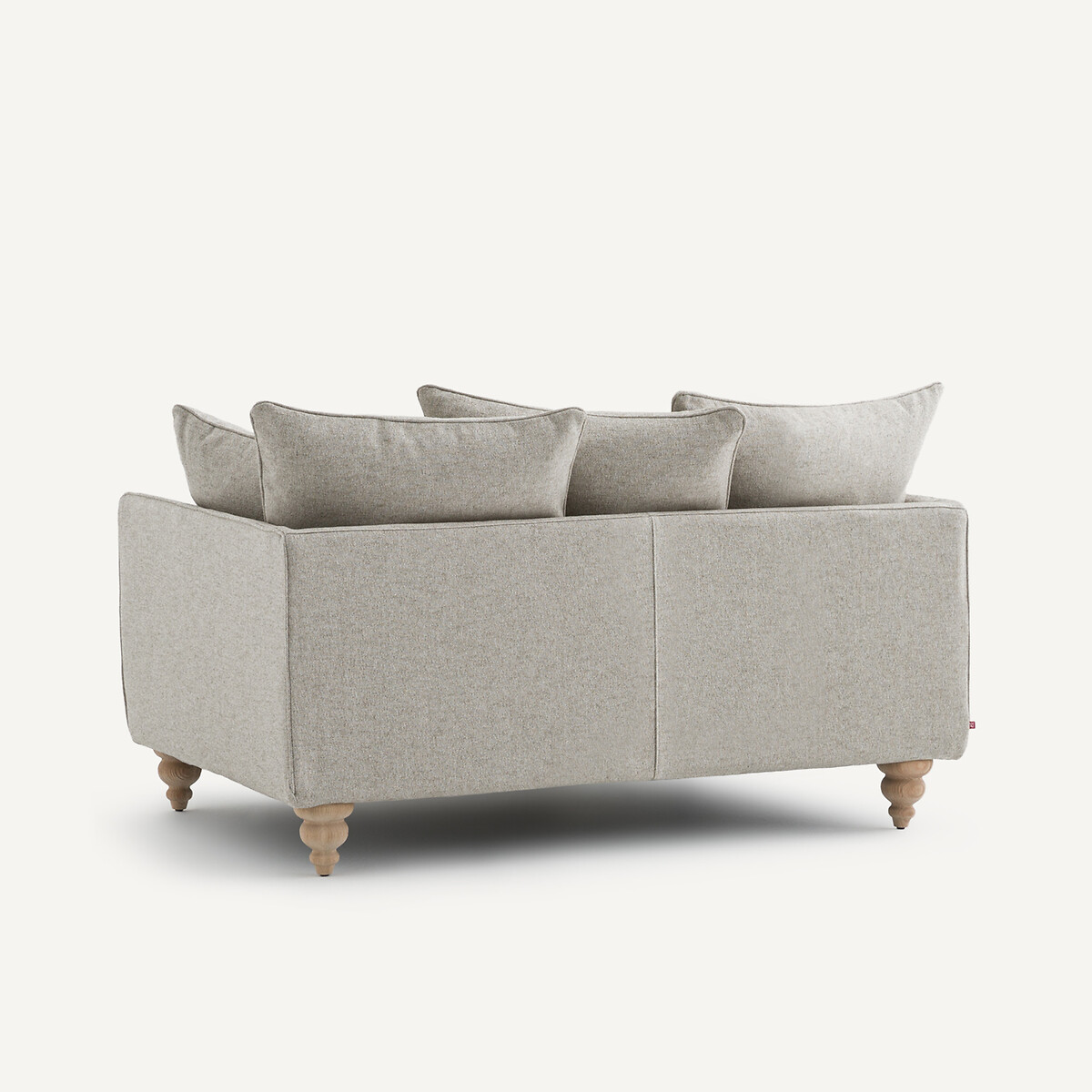 Compacte 3-zitsbank van viscose met structuur en linnen, LAZARE naturel, AM.PM
