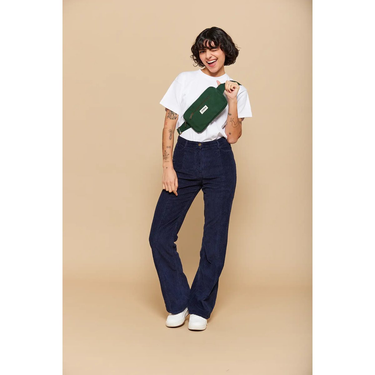 Sac banane rectangulaire, HARRY vert sapin, HINDBAG