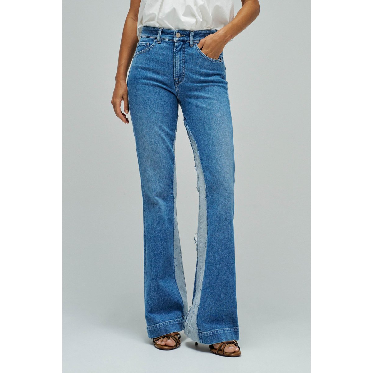 JEAN FAITH PUSH IN FLARE bleu, SALSA JEANS