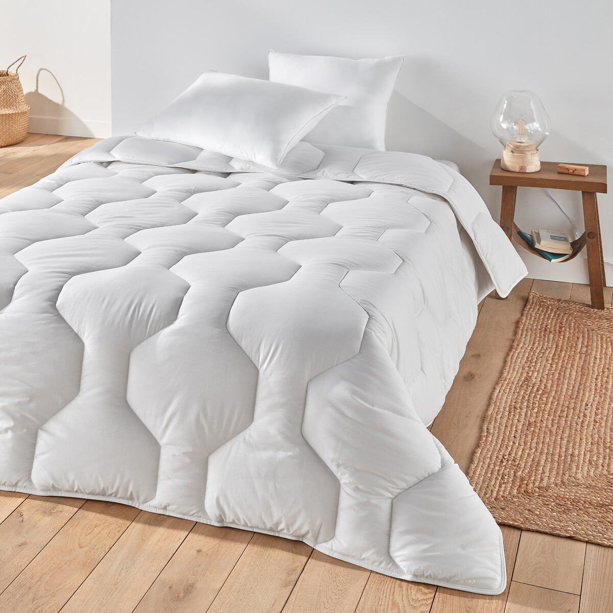 Couette très chaude 100% coton blanc, LA REDOUTE INTERIEURS