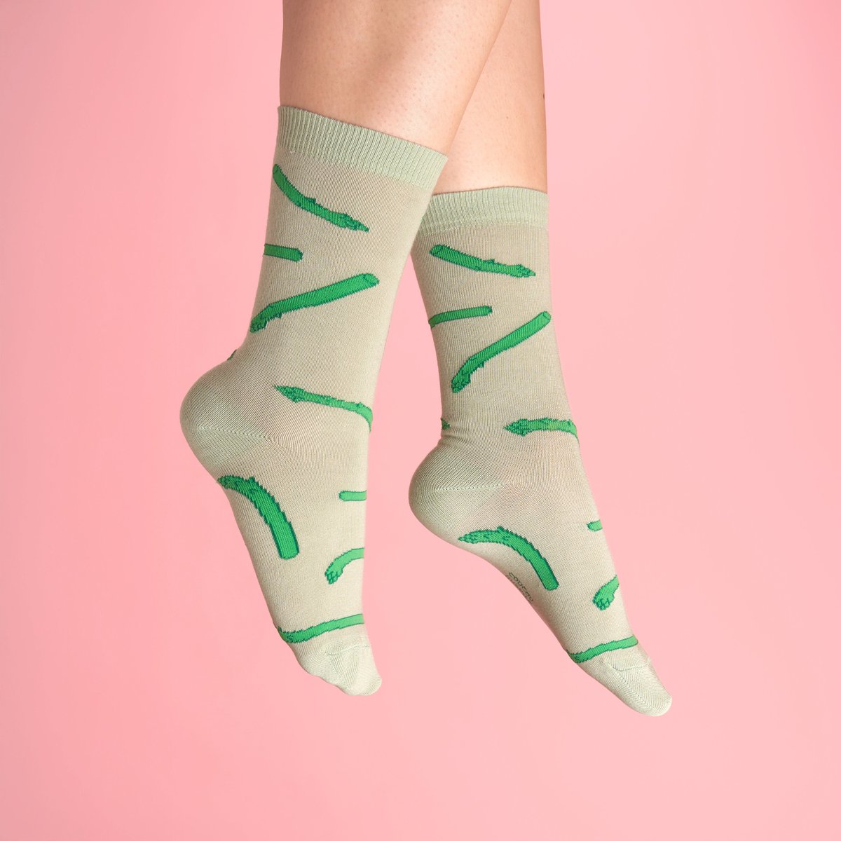 Chaussettes ASPERGE vert, COUCOU SUZETTE