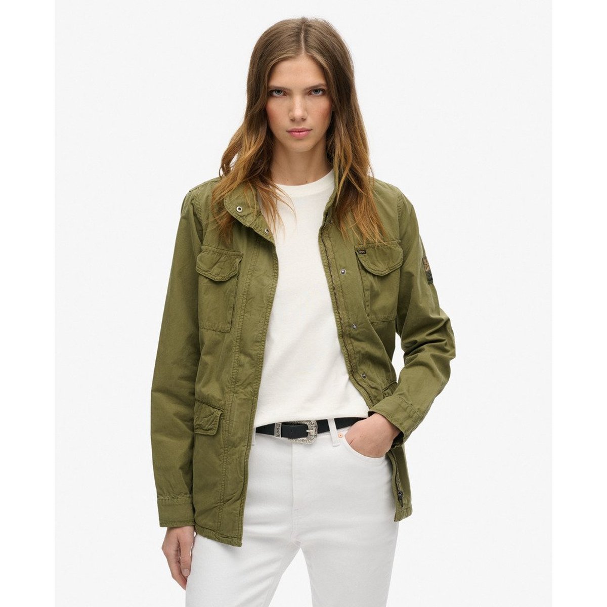 Veste militaire fantaisie M65 kaki foncé, SUPERDRY