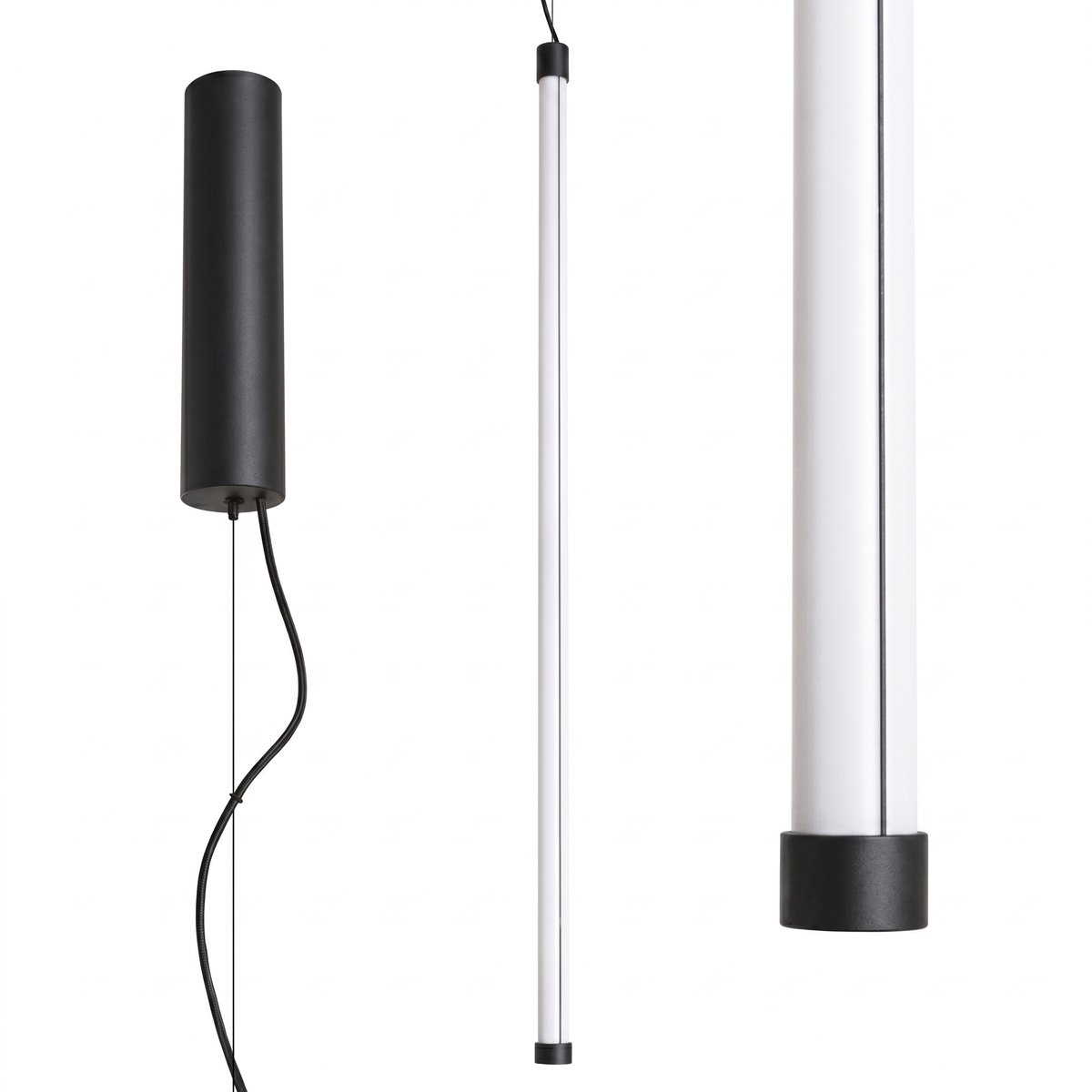Suspension Acier Noir LED 1 Trang noir, EDEN