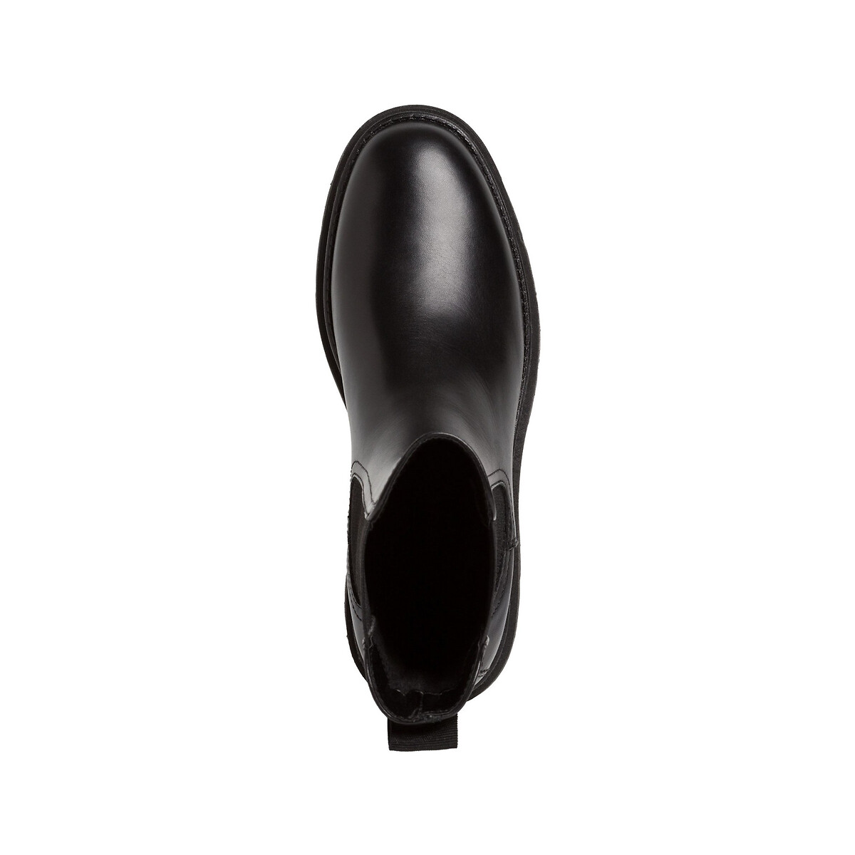 Bottines chelsea en cuir noir, TAMARIS