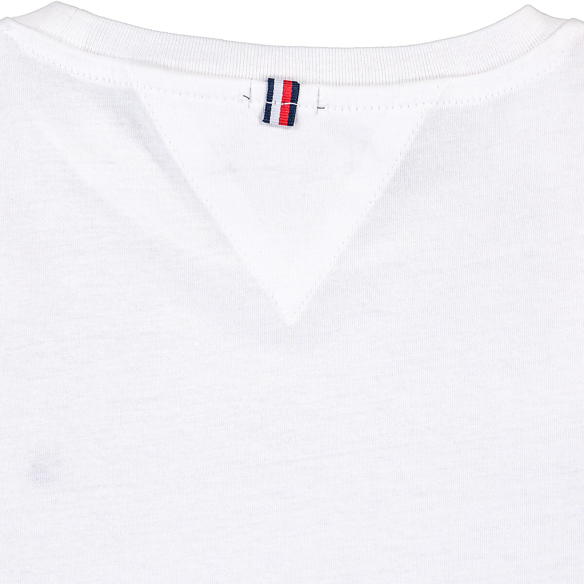 T-shirt em algodão bio, gola redonda branco, TOMMY HILFIGER