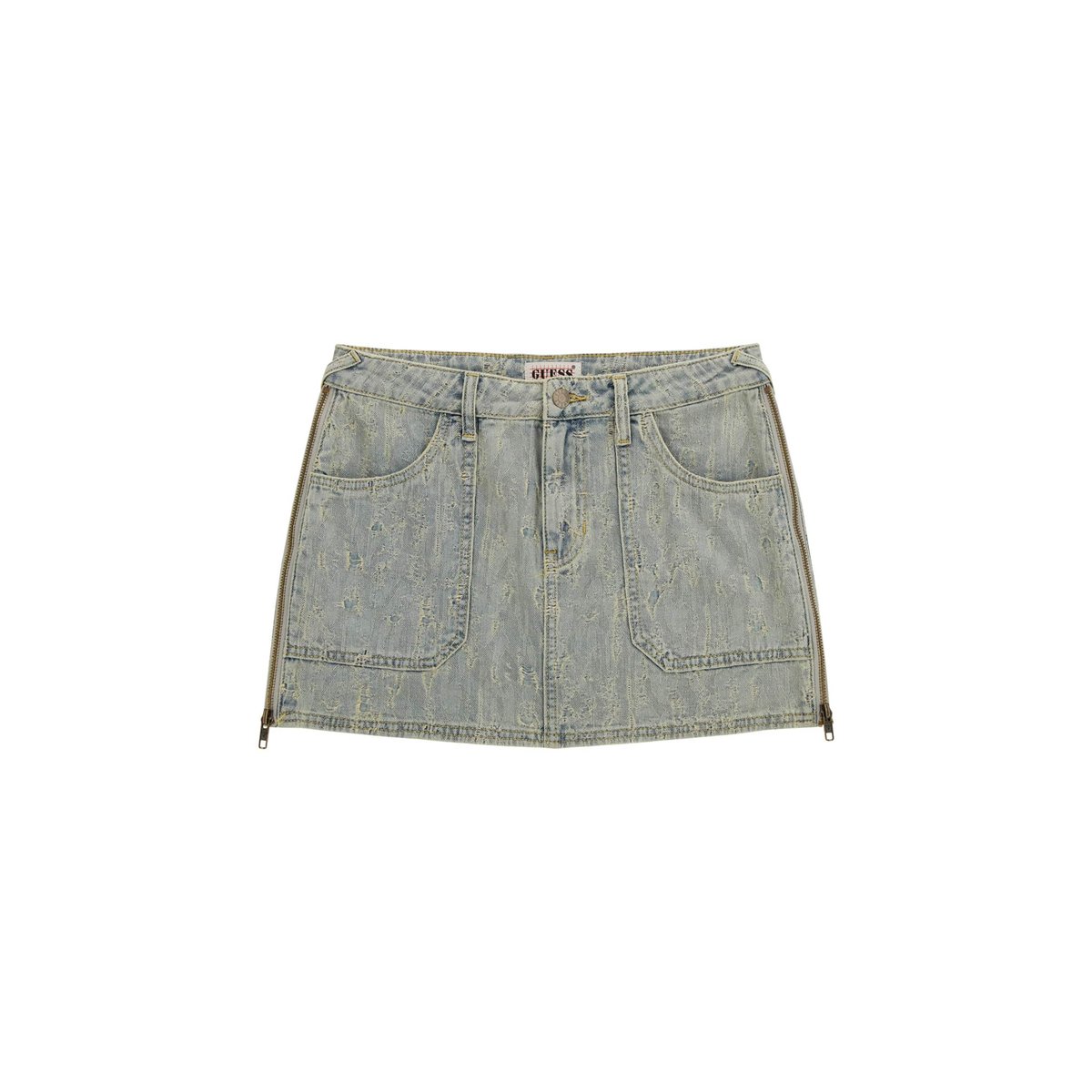 Mini-Jupe En Jean gris, GUESS