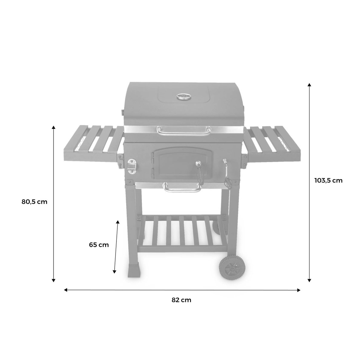 Barbecue Grill charbon avec housse BERNARD AVEC HOUSSE noir, SWEEEK