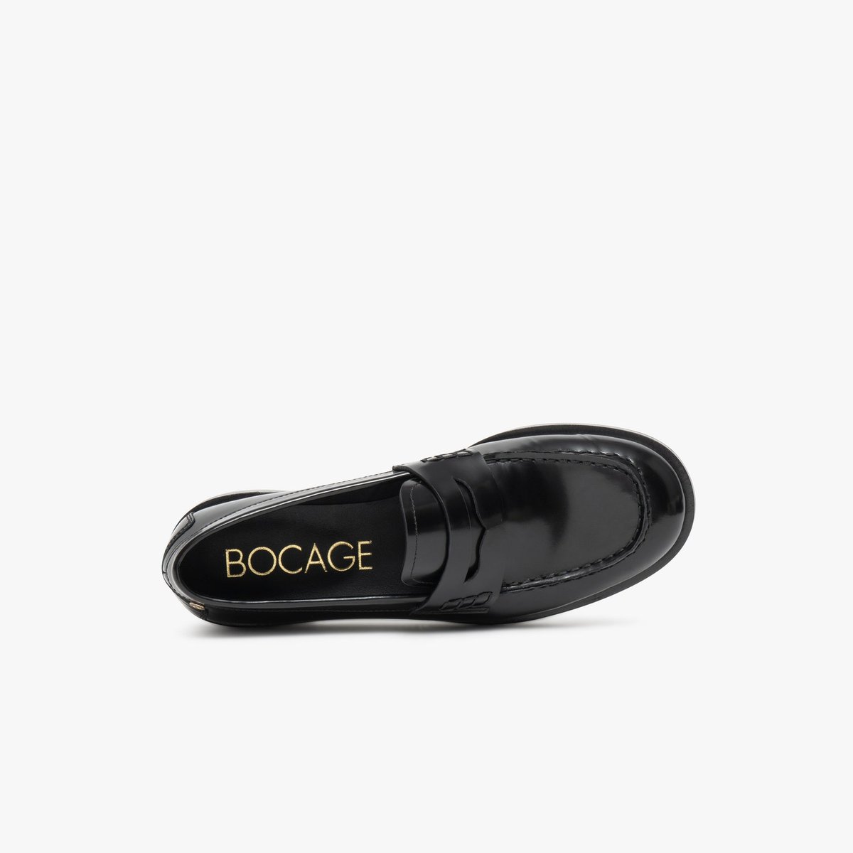 Mocassin en cuir AIDA noir, BOCAGE