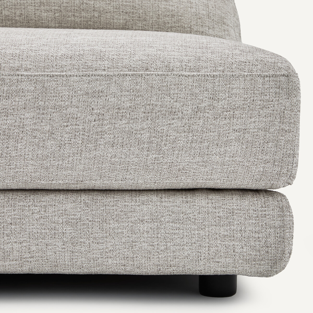 Demi-canapé gauche, modulable en toile jaspée, TIBERIO gris/blanc, AM.PM