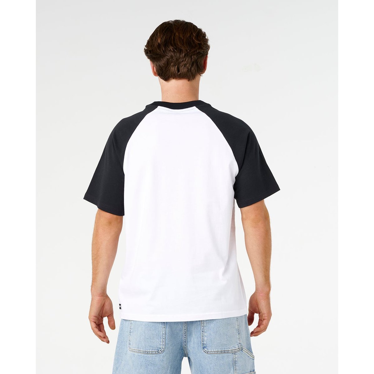 T-shirt RAGLAN uni noir/blanc, RIP CURL