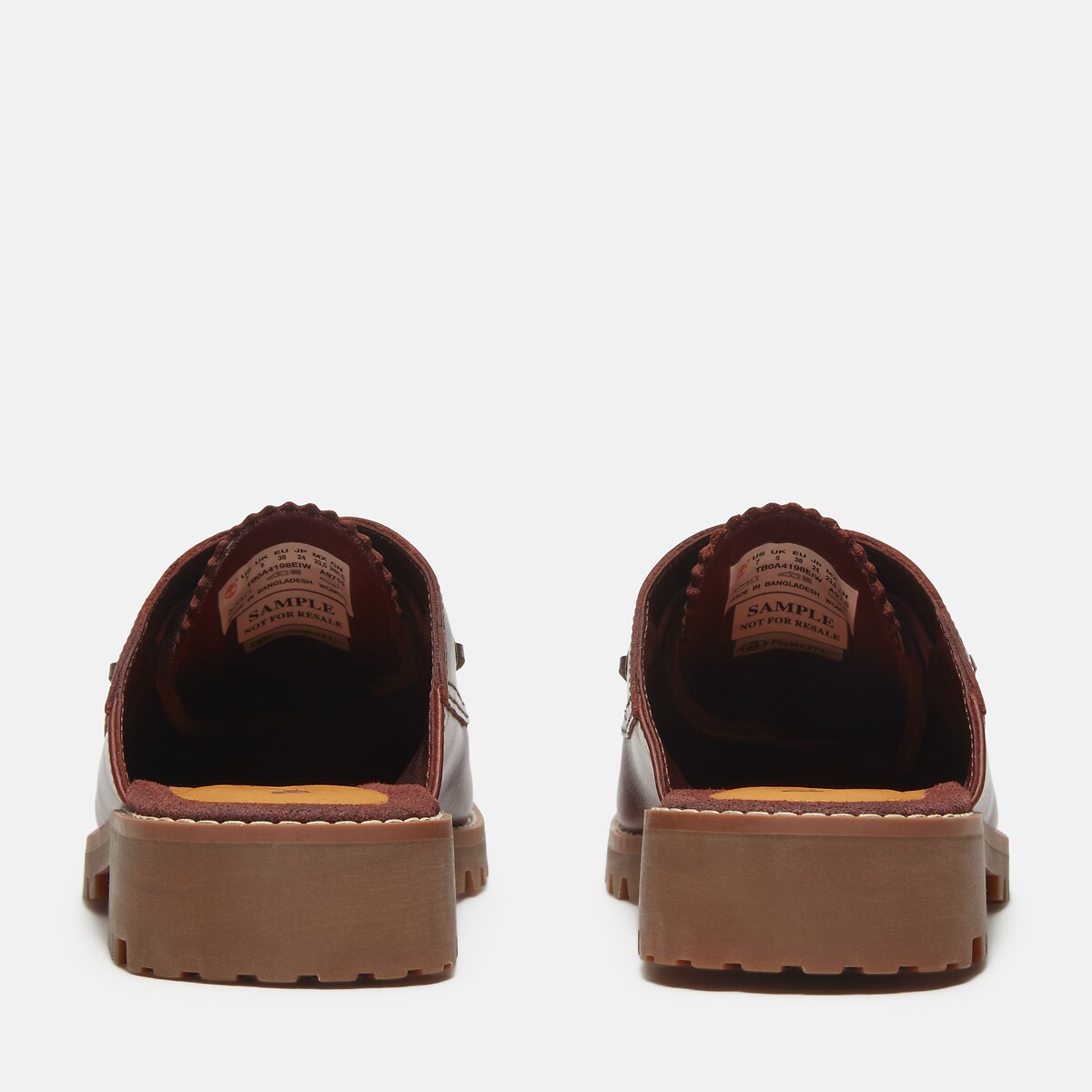 Mules in pelle Norren rosso bordeaux scuro, TIMBERLAND