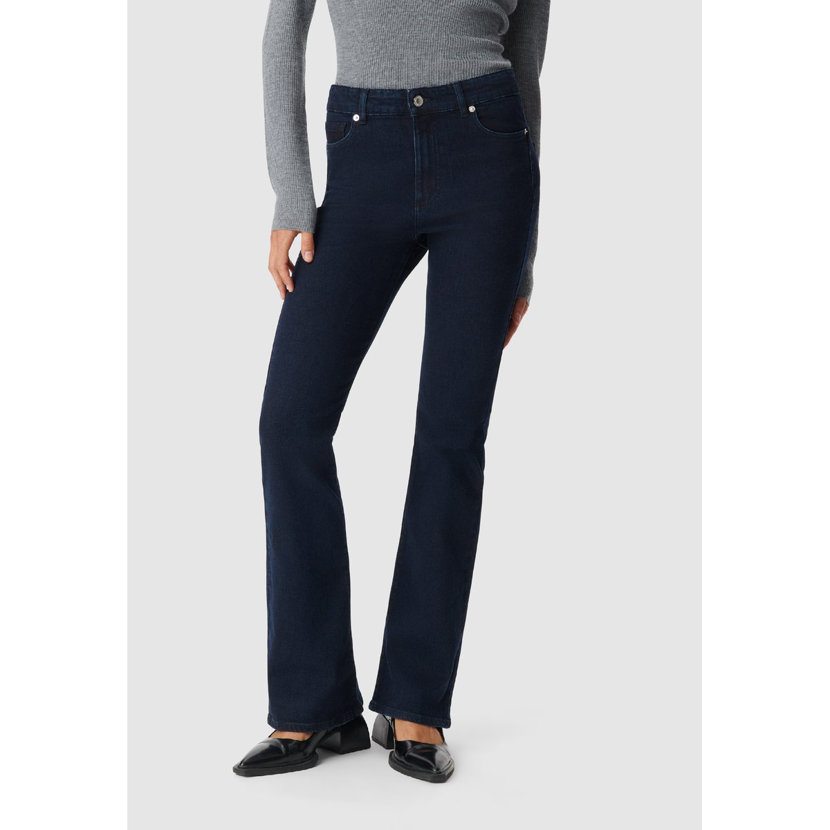 Jean flare taille haute JODIE bleu marine, IKKS