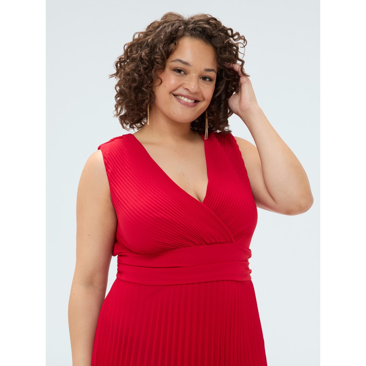 Robe Dream plissée rouge, FIORELLA RUBINO