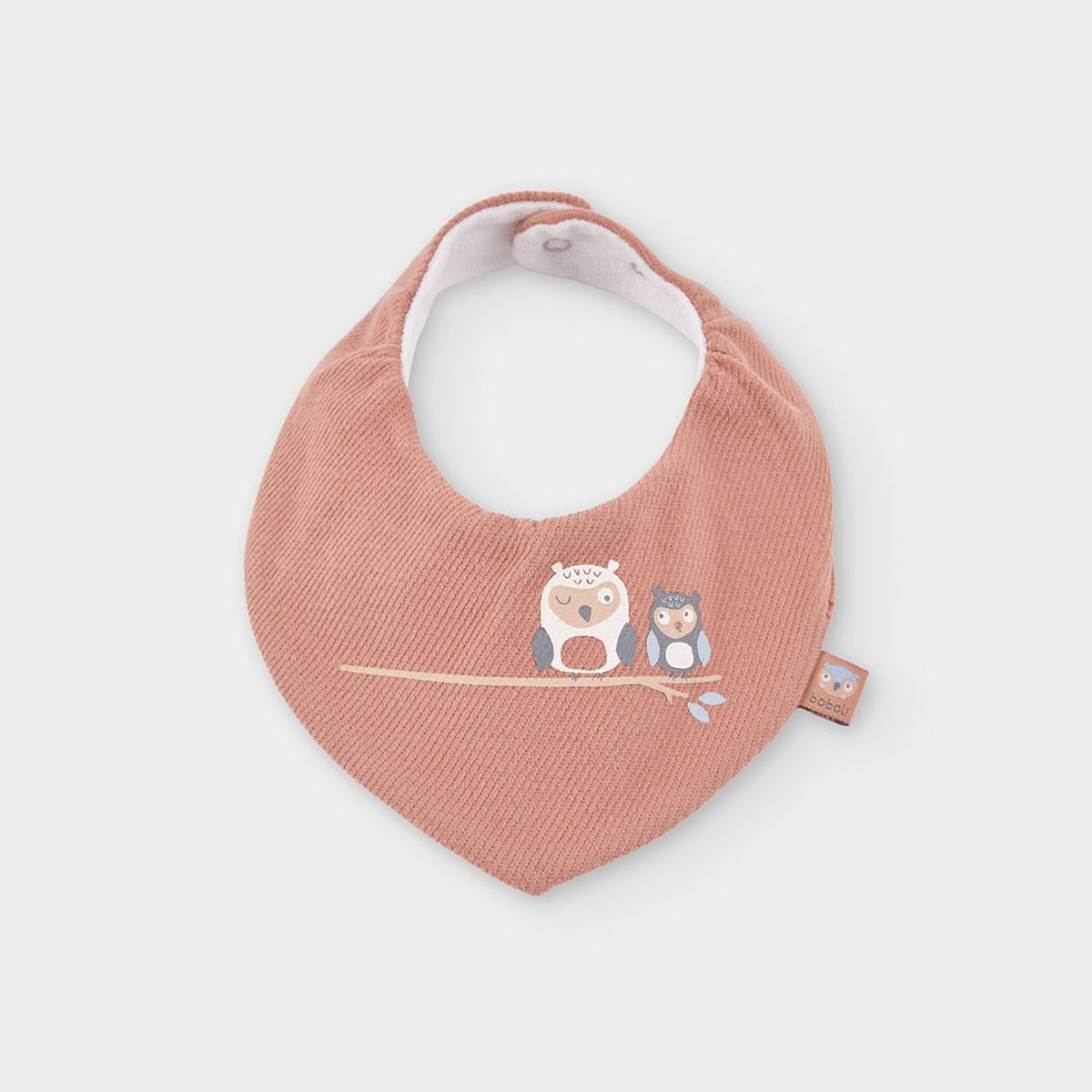 Lot 2 bavoirs bébé imprimé hiboux tostado multicolore, BOBOLI