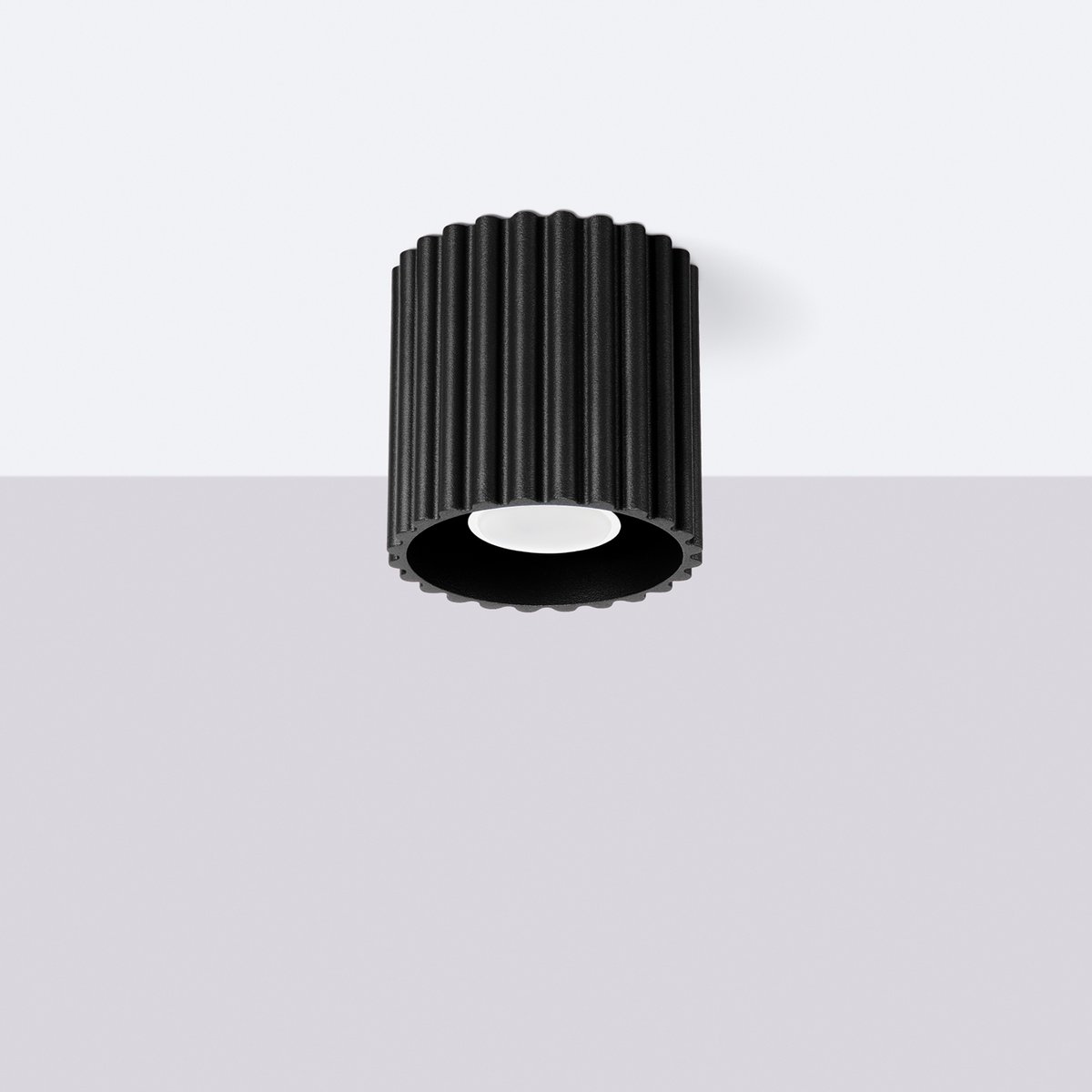 Plafonnier Aluminium Noir GU10 1 Aura noir, EDEN