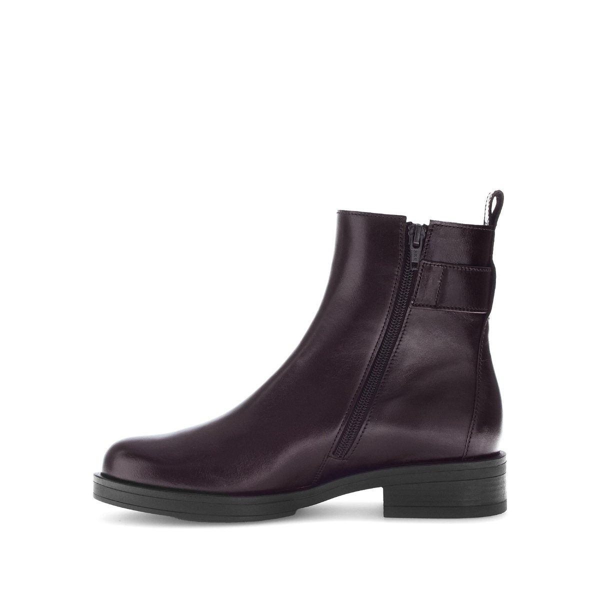Bottines en cuir lisse à talon décroché marron, GABOR
