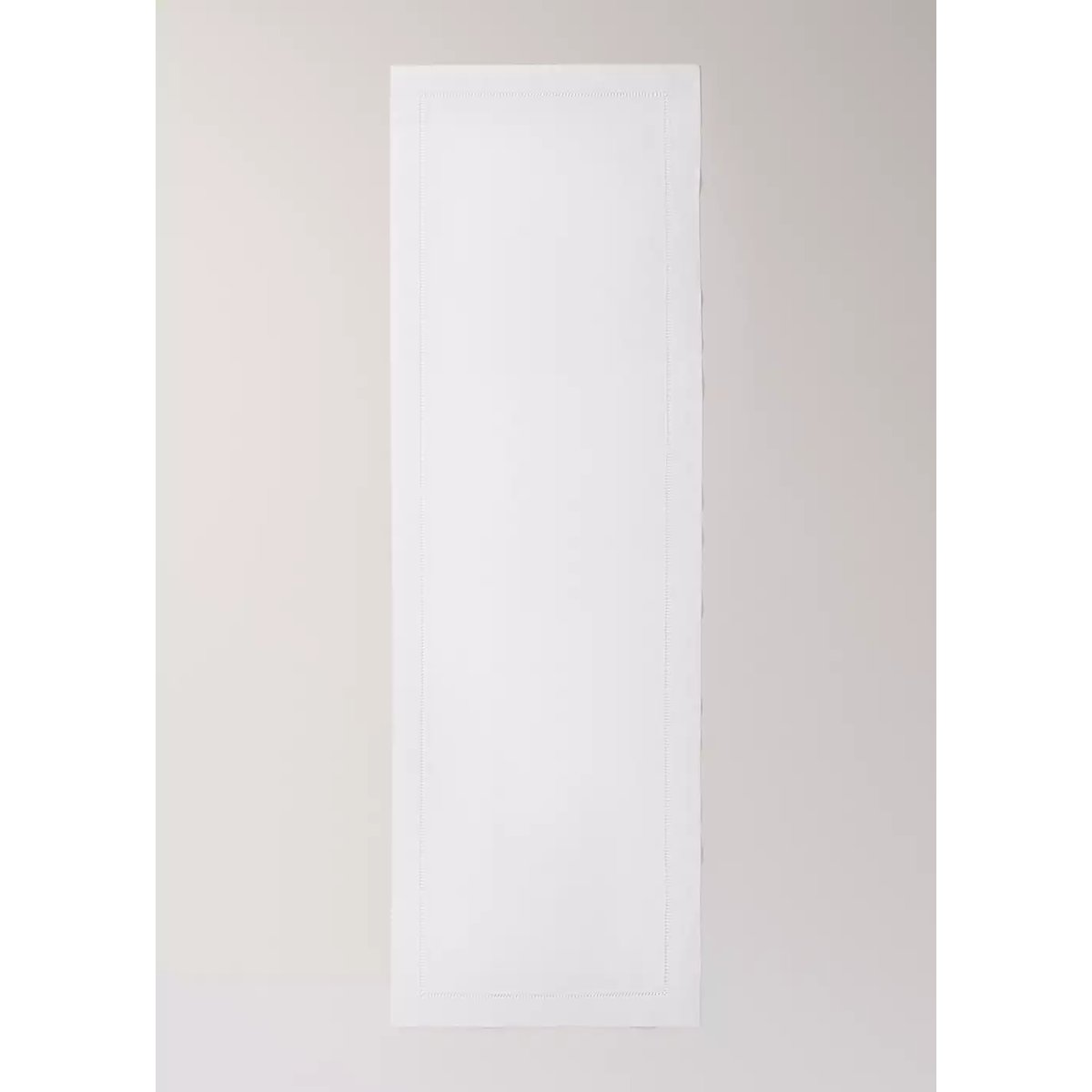 Chemin de table en lin broderie ajourée blanc, MANGO HOME