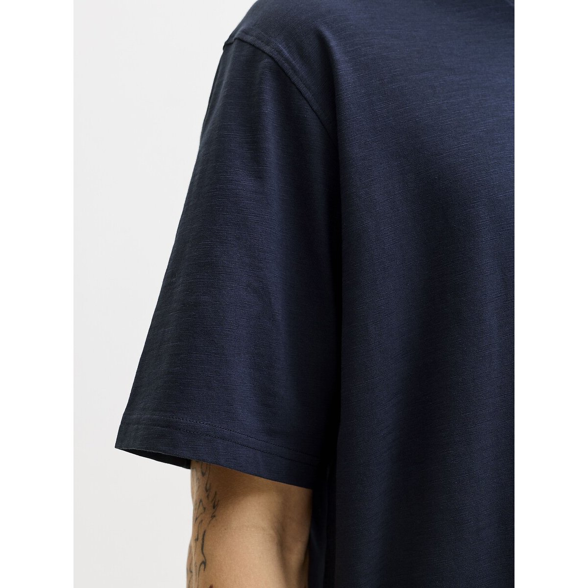 T-shirt manches courtes relaxed bleu marine, JACK & JONES