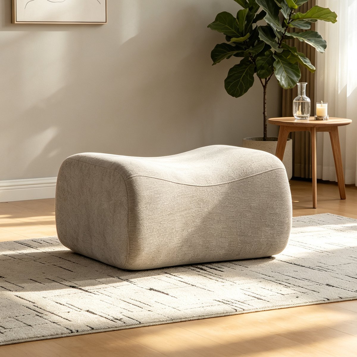 Elément chauffeuse 1 place compressé design moderne, CLOUD taupe, MEUBLES COSY