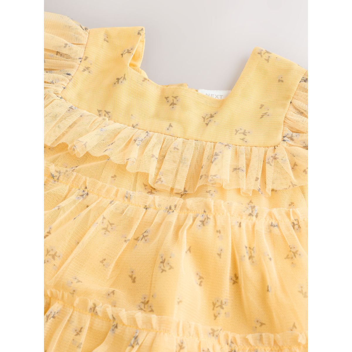 Robe en tulle bébé jaune à fleurs, NEXT