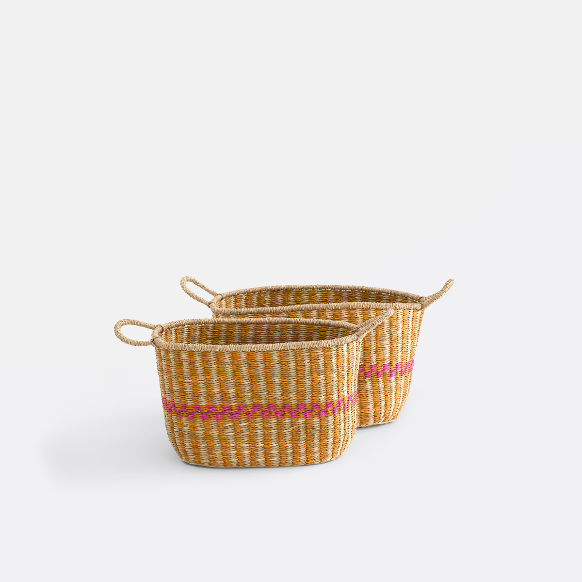Lot de 2 paniers multicolores en herbier, KERALA multicolore, LA REDOUTE INTERIEURS