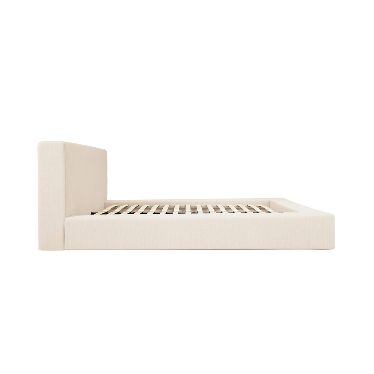 Sloane Twill Upholstered Wide Base Bed off-white, ÉDITÉ