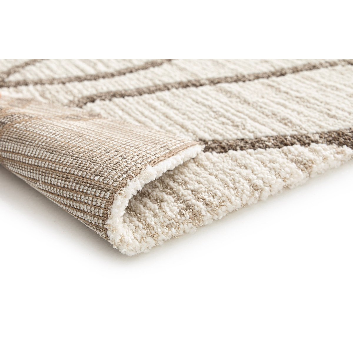 Tapis doux et design STRIA beige sable, AFK LIVING