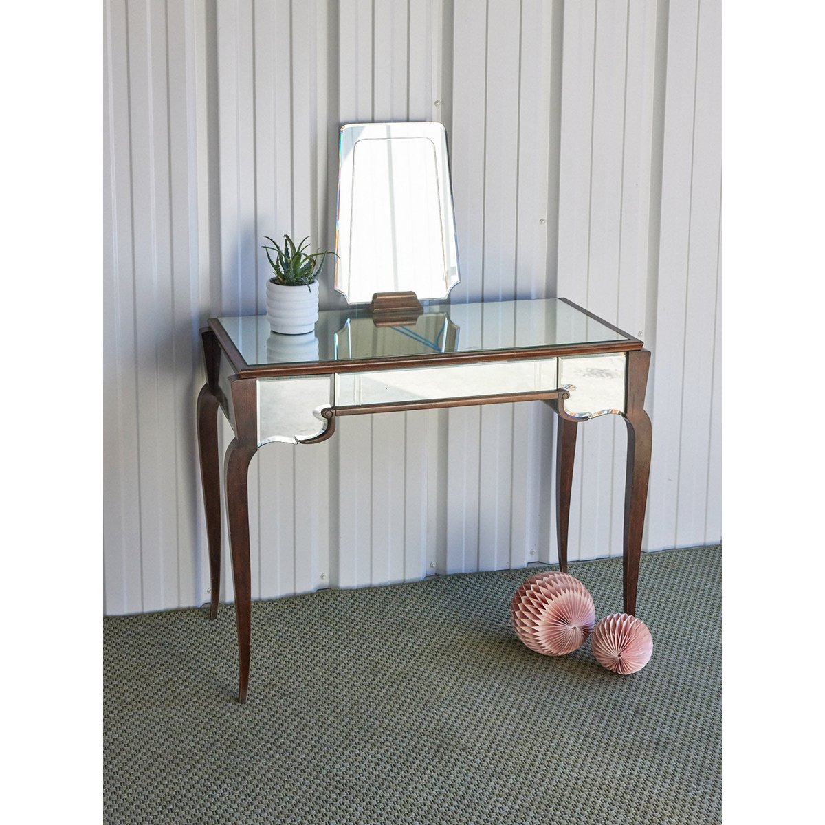 Coiffeuse Art déco en miroirs biseautés Louise N°356 - Bon état miroir, DEBONGOUT
