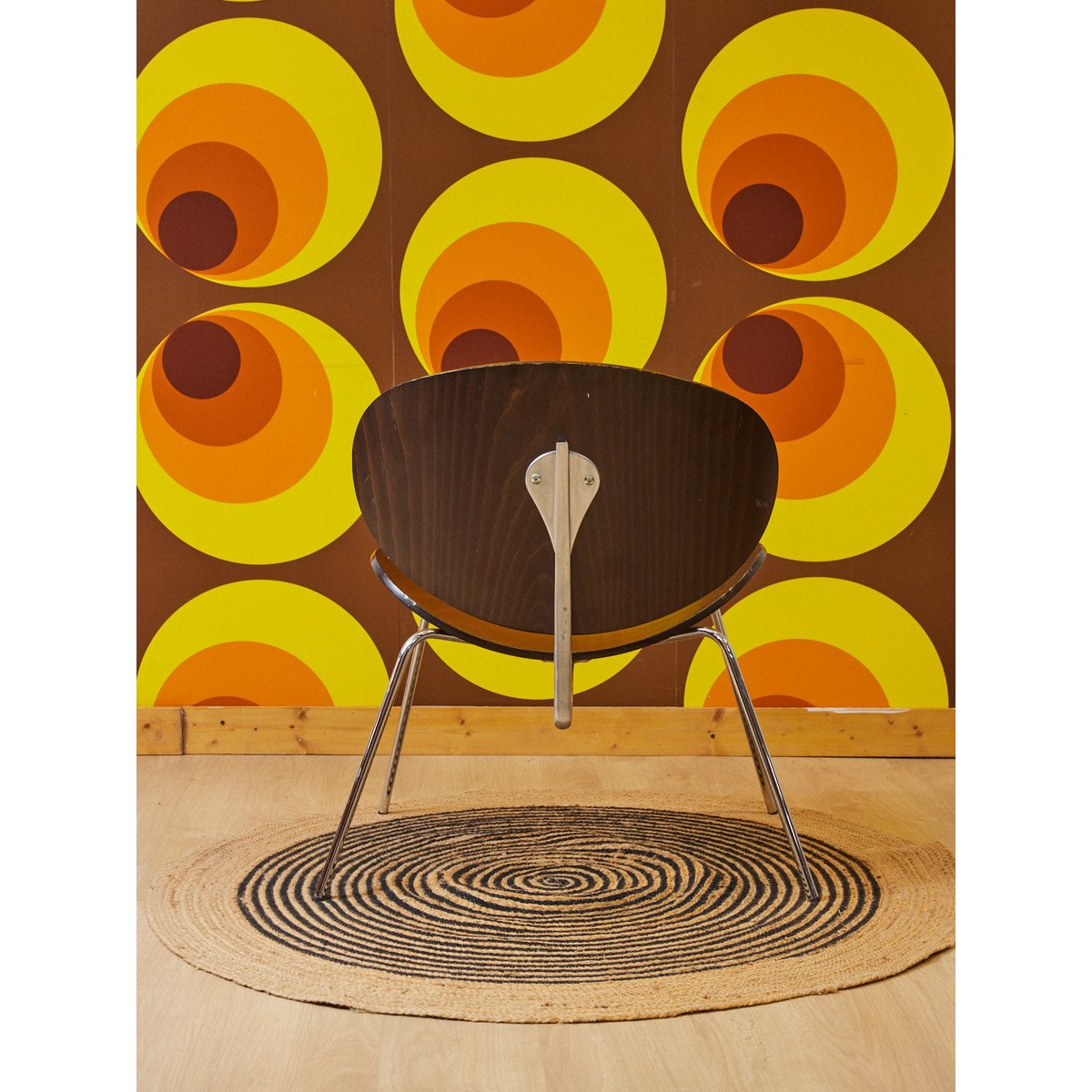 Paire de fauteuils en bois Jakob N°1375 - Bon état bois foncé, DEBONGOUT