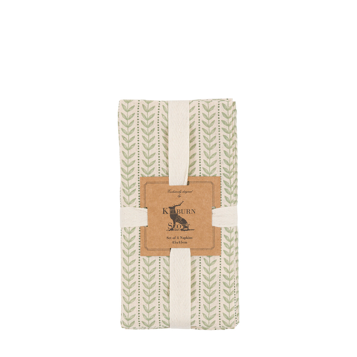 Set of 4 Archer Leaf Napkins natural, ÉDITÉ