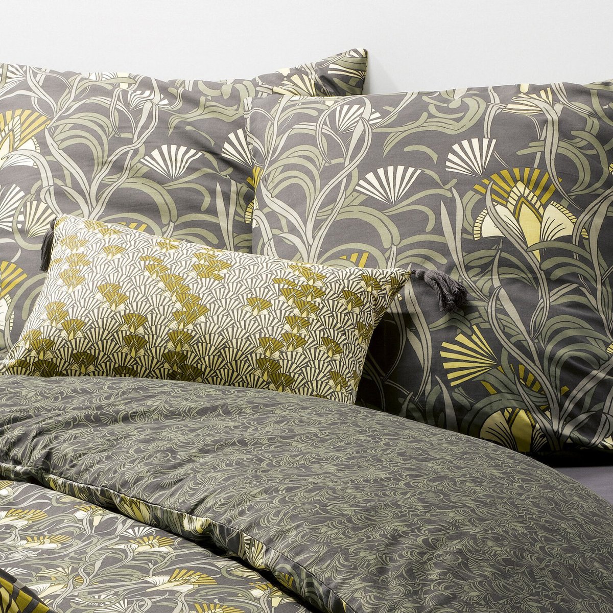 Parure housse de couette en coton imprimée, LIANA design, C DESIGN HOME TEXTILE