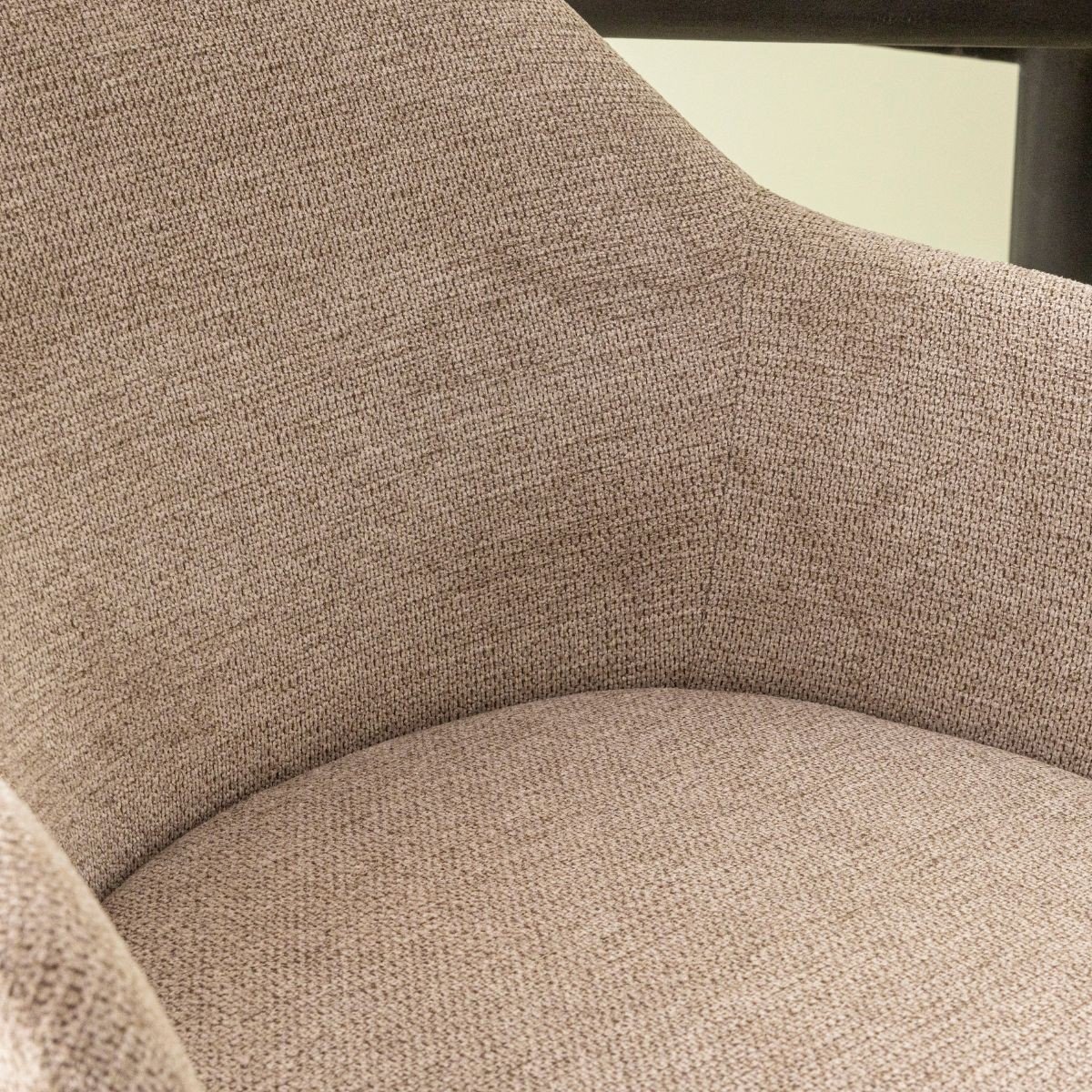 Lot de 6 fauteuils bridge en tissu L51 cm - ERNEST taupe, SIGNATURE