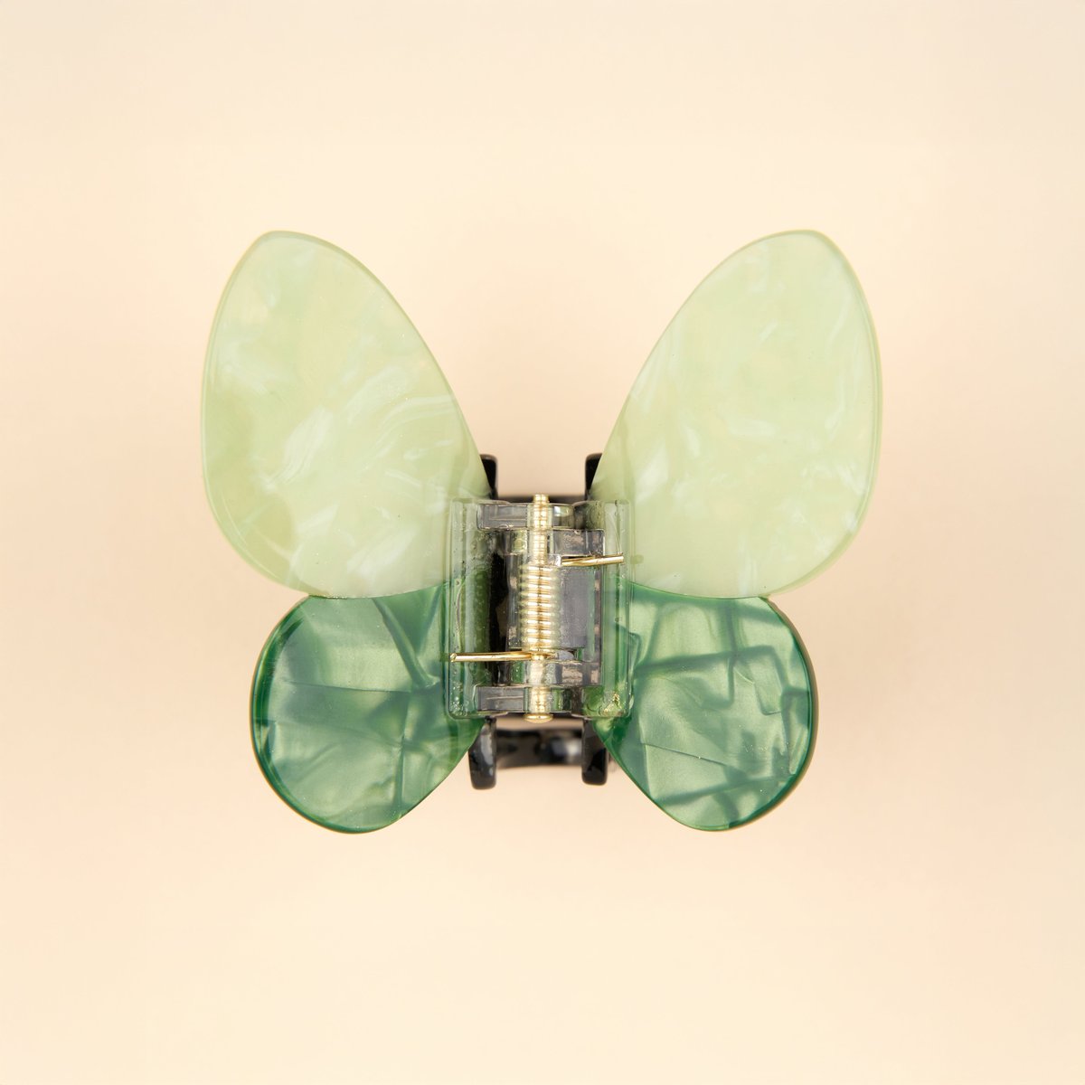 Pince à cheveux Papillon Vert vert foncé et vert sauge, COUCOU SUZETTE