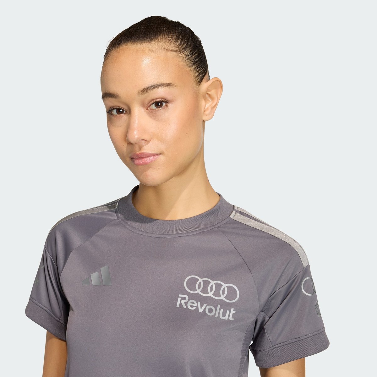 Maillot De Pilote À Manches Courtes Réplique De L’équipe Audi Revolut F1 grey strata / iron metallic, adidas Performance