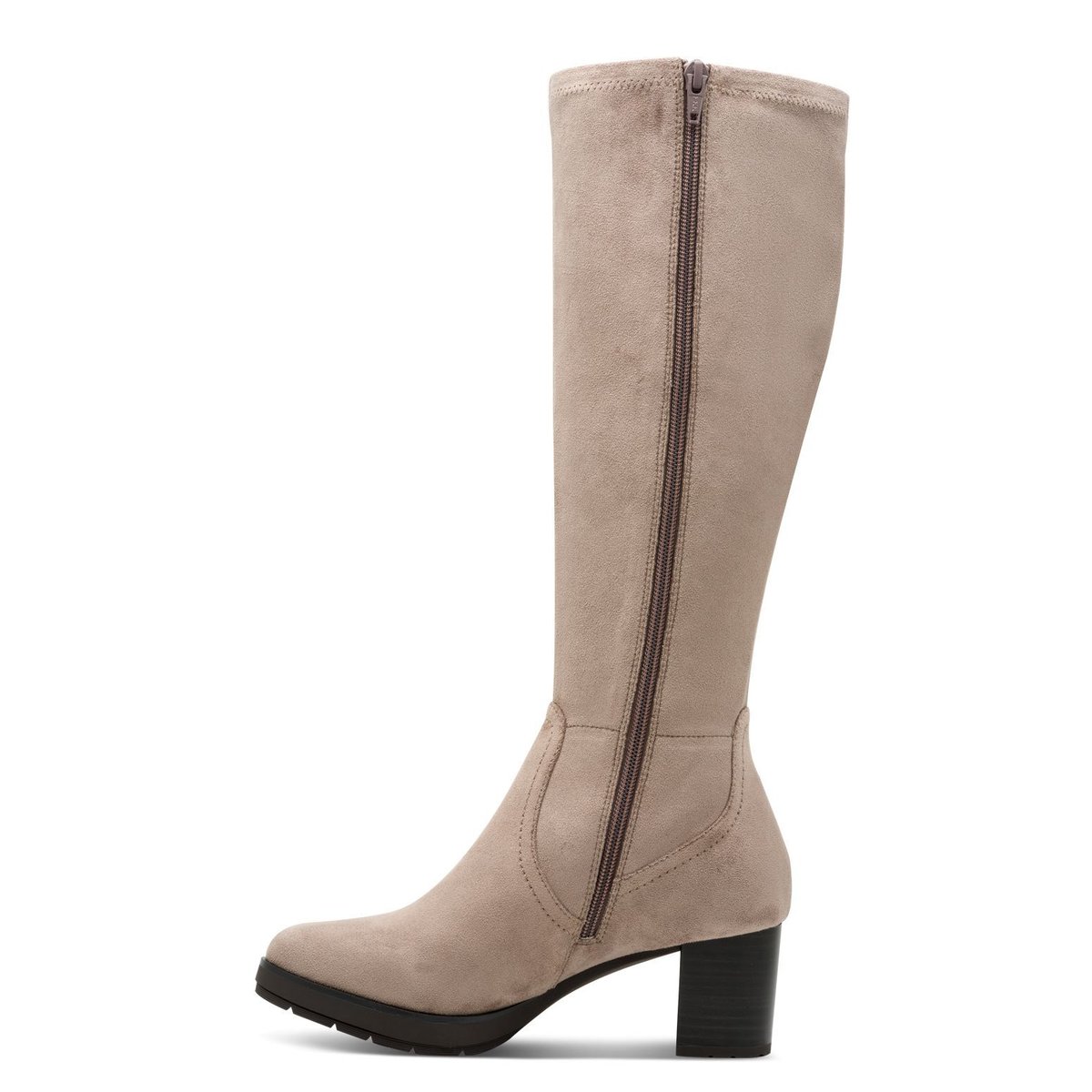 Bottes talon bloc marron poivre, JANA