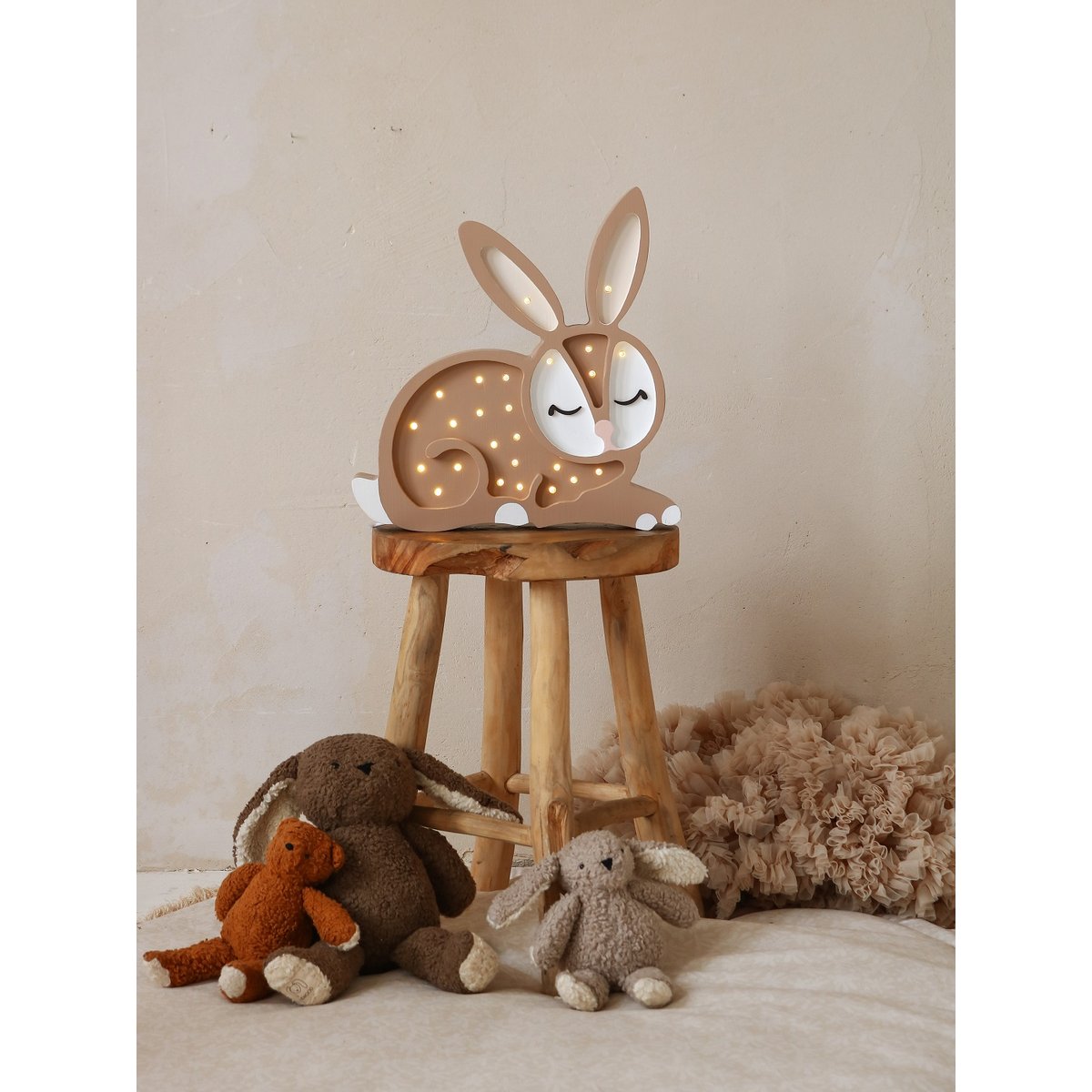 Lampe Veilleuse Lapin marron chocolat, LITTLE LIGHTS