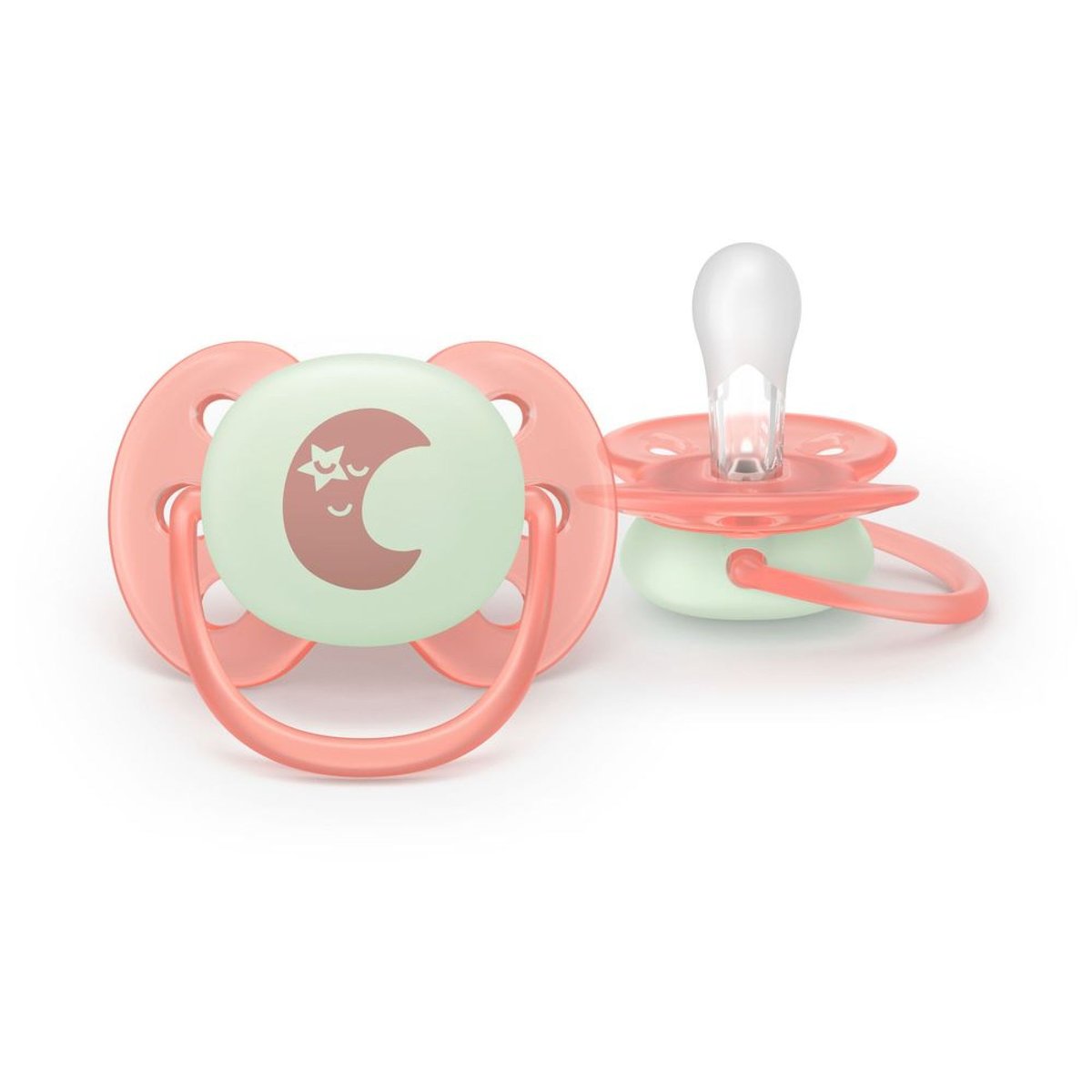 Lot de 2 sucettes Ultra Soft 0-6 mois vert, PHILIPS AVENT
