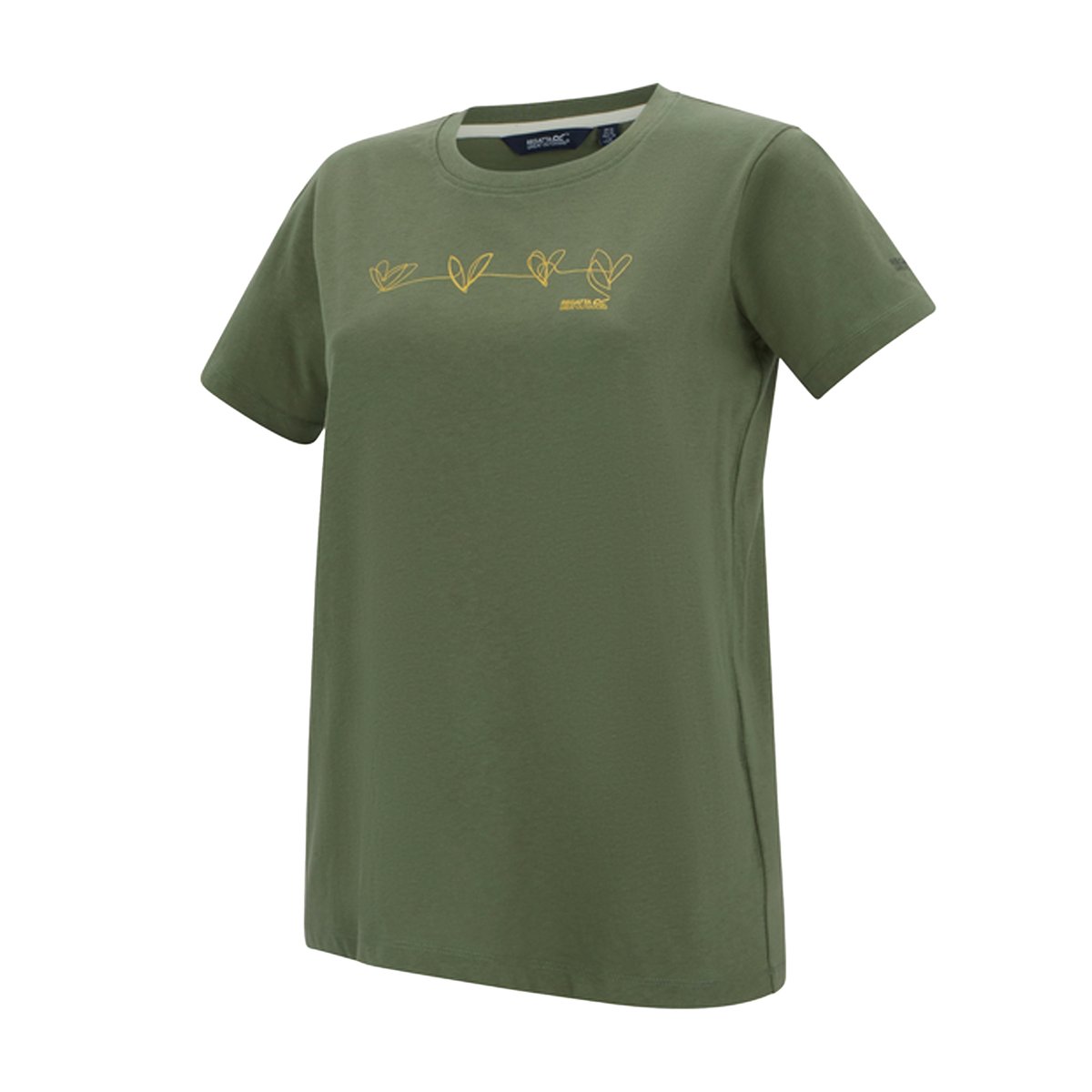 T-shirt manches courtes motif/style cœur FILANDRA vert kaki imprimé, REGATTA