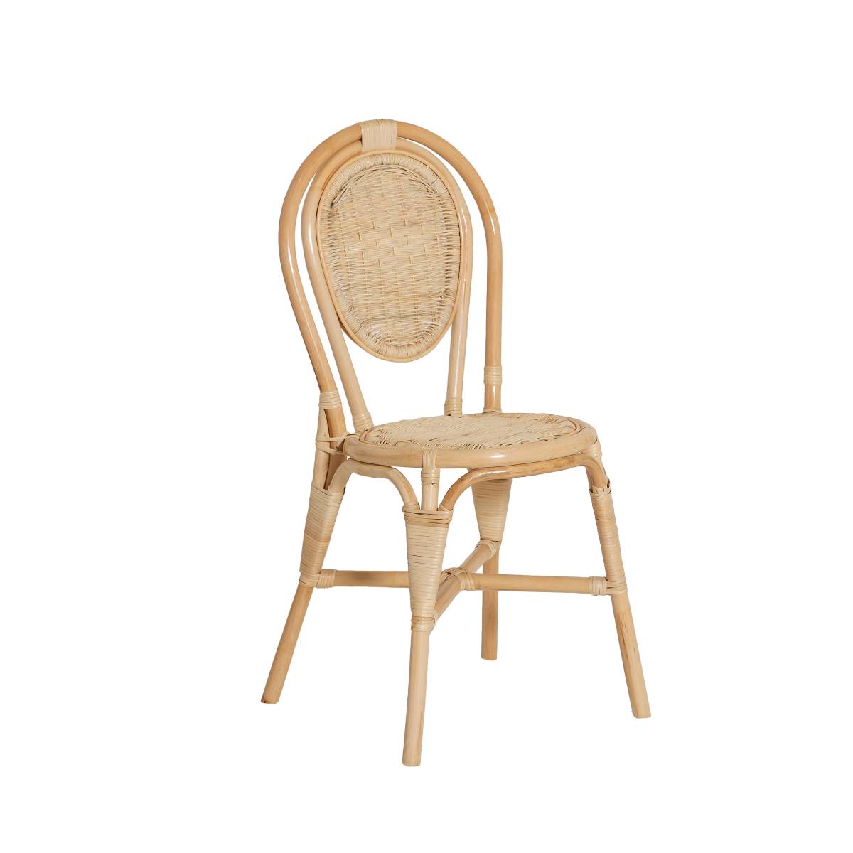 Lot de 2 chaises en rotin NOHAN bois clair, MADE IN MEUBLES