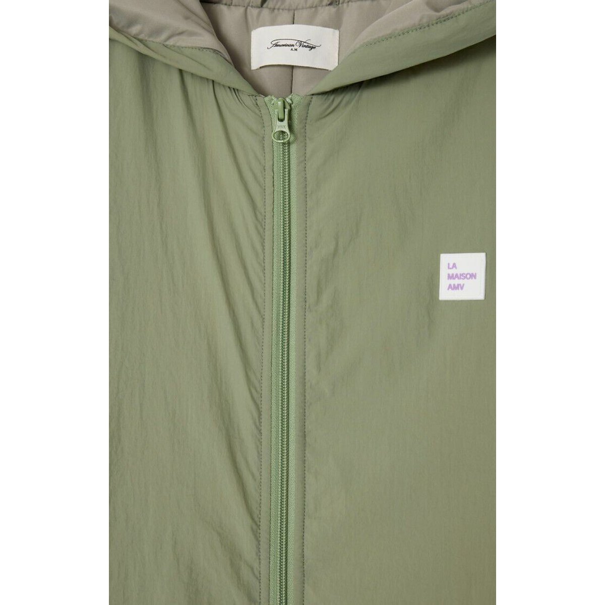 Zotcity Long Hooded Parka with Zip Fastening khaki, AMERICAN VINTAGE