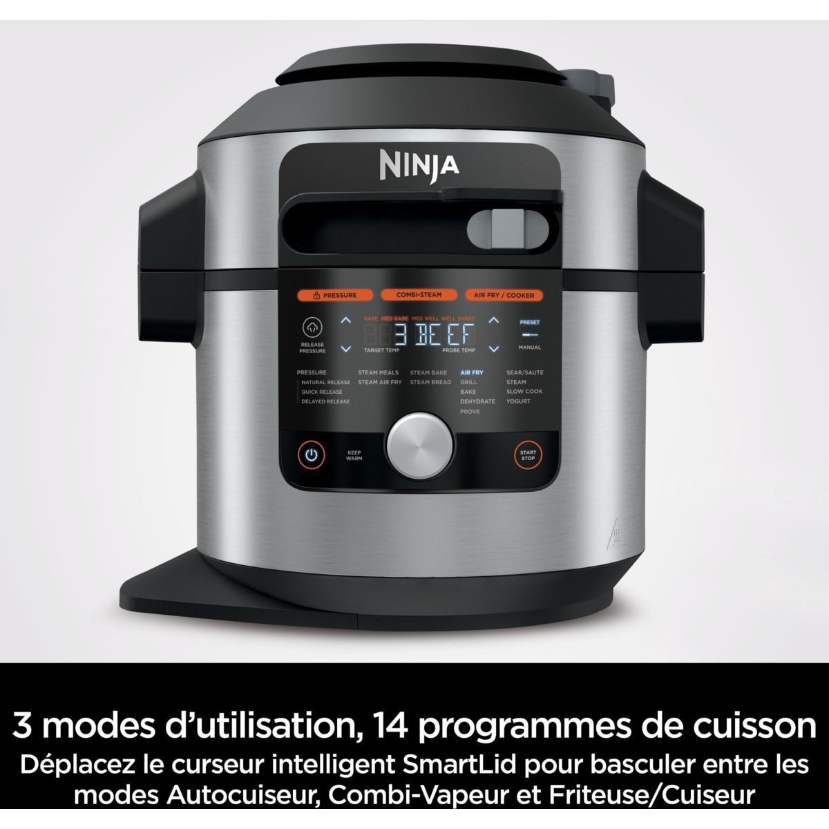 Multicuiseur Foodi Max OL750EU gris/noir 7,5 L, 14 modes de cuisson dont air fryer multicolore, NINJA
