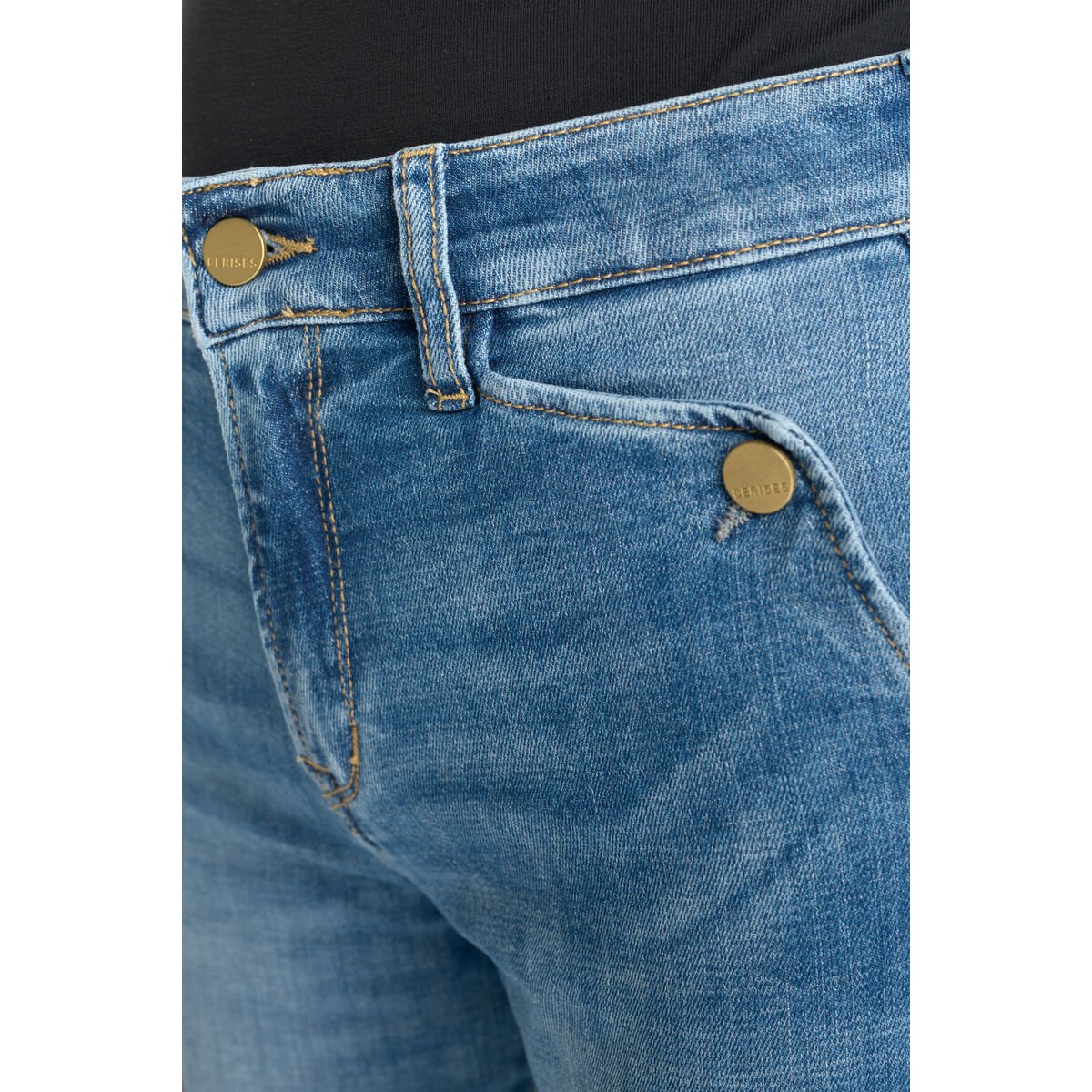 Jeans droite , 7/8ème blue, LE TEMPS DES CERISES