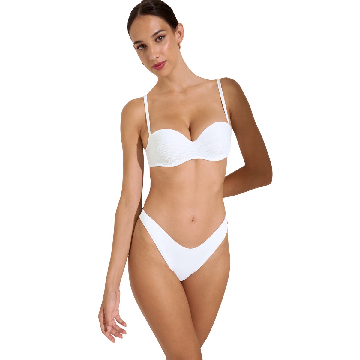 Haut maillot de bain bandeau balconnet préformé Sardinia blanc, LISCA