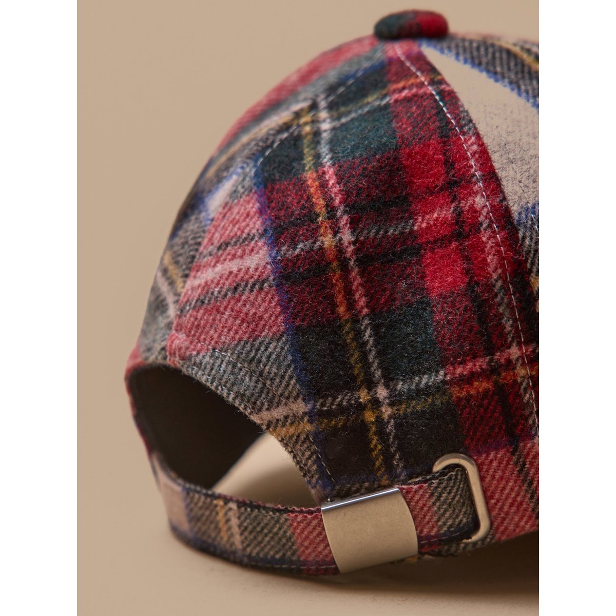 Casquette lainage carreaux et enfant carreaux ecossais rouge, CYRILLUS