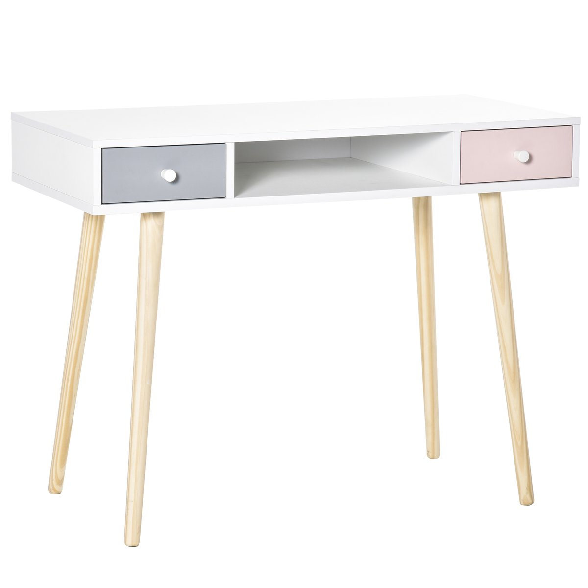 Bureau pour enfants MDF Blanc blanc, HOMCOM